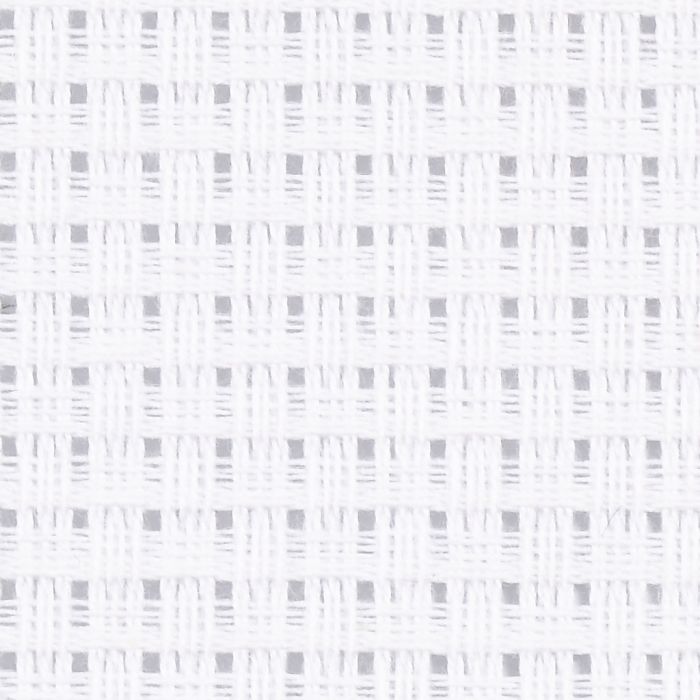 Aida Fabric, size 50x50 cm, 24 squares per 10 cm , white, 1 pc