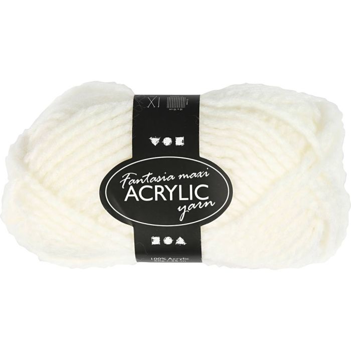 Fantasia Acrylic Yarn, L: 35 m, needle 9-10, beige, 50 g/ 1 ball