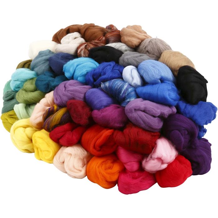 Merino Wool, thickness 21 my, Content may vary , assorted colours, 20x20 g/ 1 pack