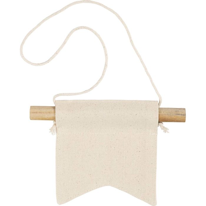 Small Wall Banner, Swallowtail shape, H: 12 cm, W: 10,5, 300 g, light natural, 2 pc/ 1 pack