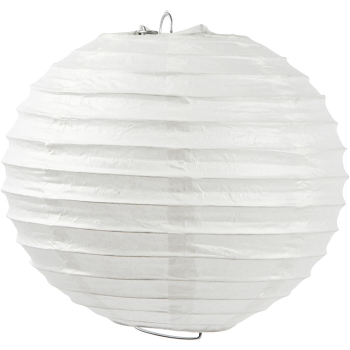 Rice paper lamp, Round, dia. 35 cm, white, 1 pc