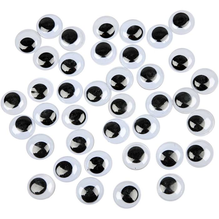 Wiggly Eyes, not sticky, dia. 20 mm, 16 pc/ 1 pack