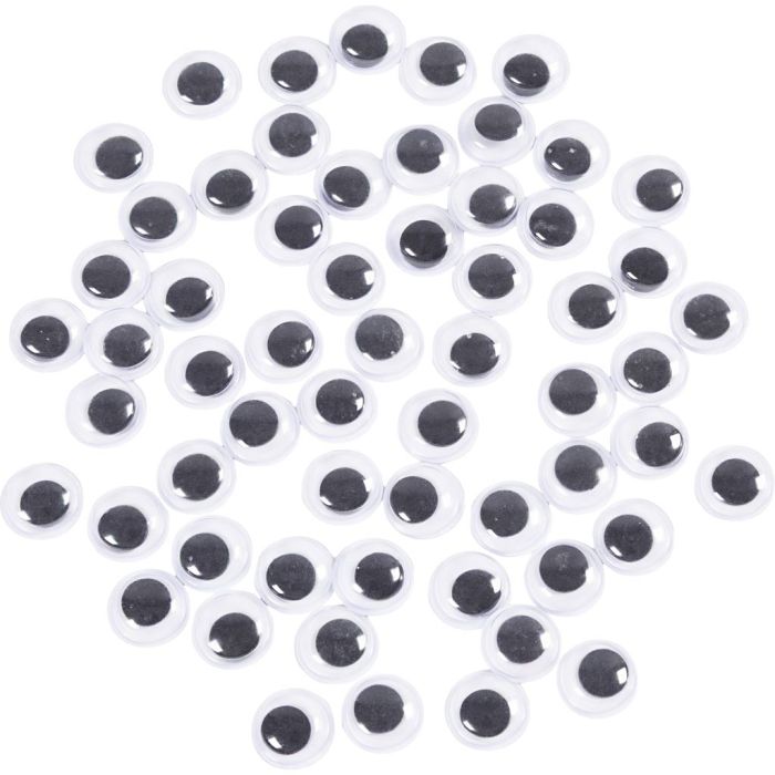 Wiggly Eyes, not sticky, dia. 10 mm, 1000 pc/ 1 pack