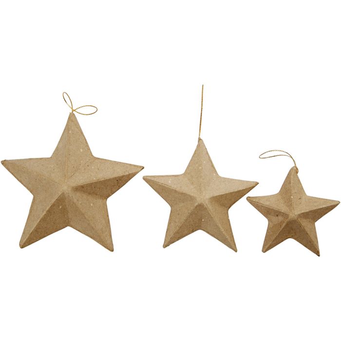Stars, dia. 7,5+10+12,5 cm, 6 pc/ 1 pack
