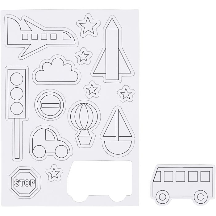 Magnets, Transportation, size 14,85x21 cm, 1 sheet
