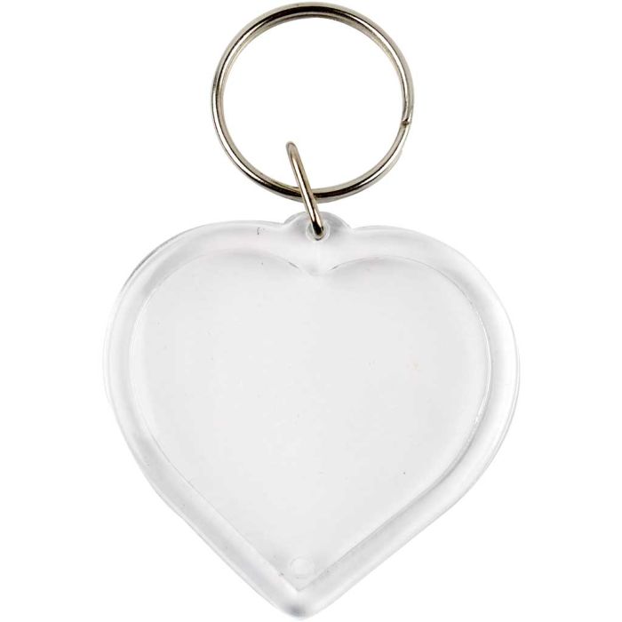 Key Rings, size 50x50 mm, heart, 25 pc/ 1 pack
