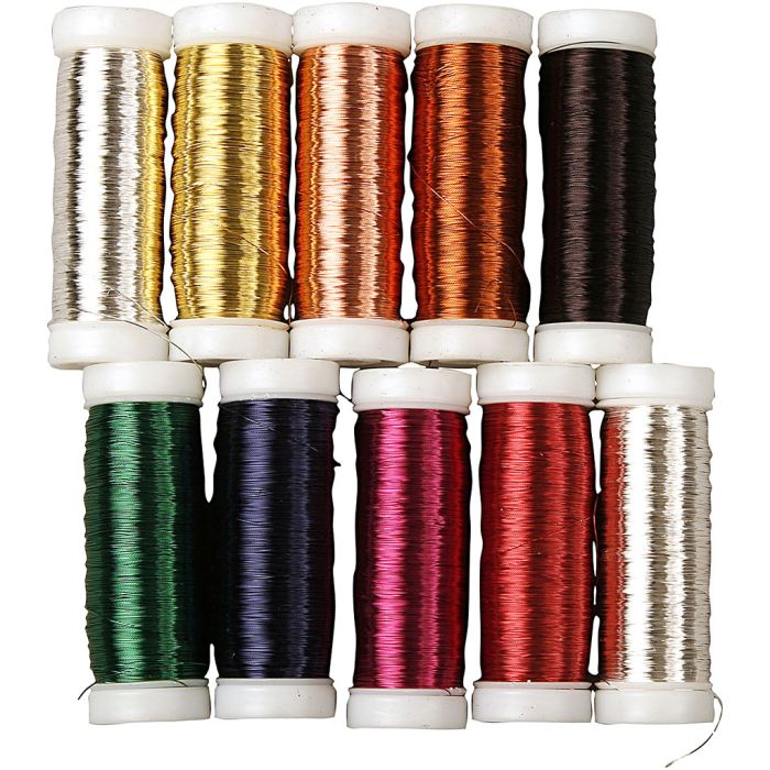 Floral Wire, thickness 0,18 mm, ca. 10x125 m, 10x50 g/ 1 pack