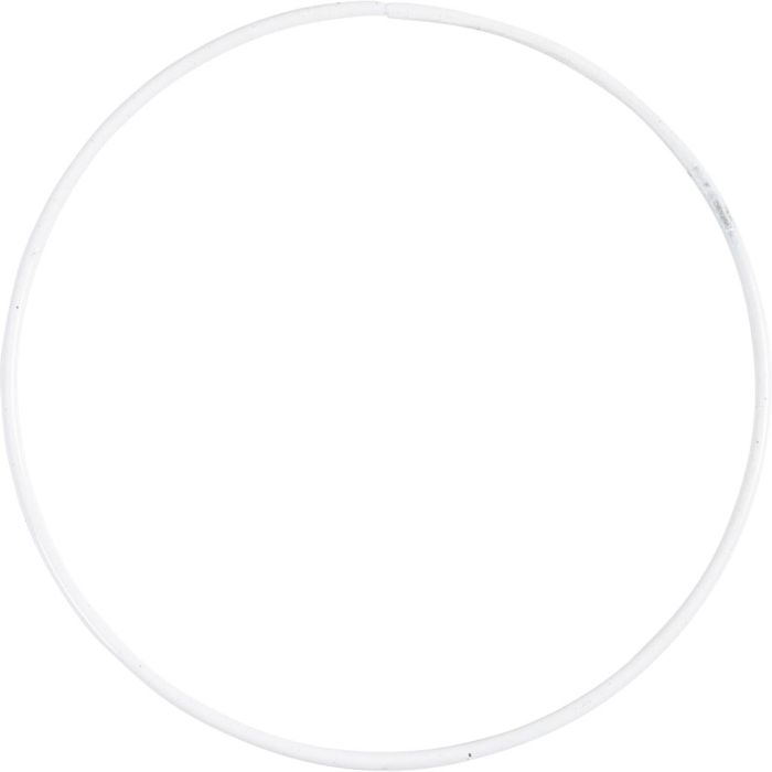 Metal Wire Ring, dia. 7 cm, thickness 2 mm, white, 1 pc