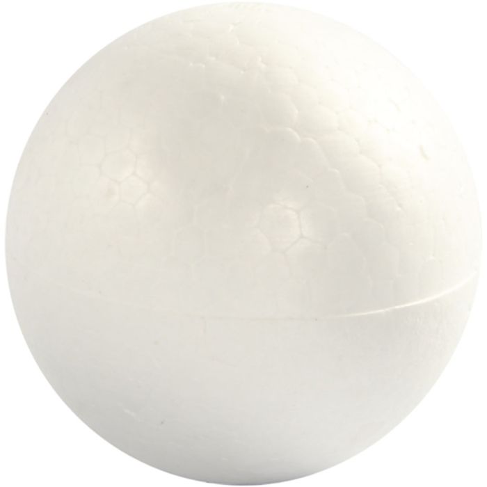 Polystyrene Balls, dia. 7 cm, white, 5 pc/ 1 pack