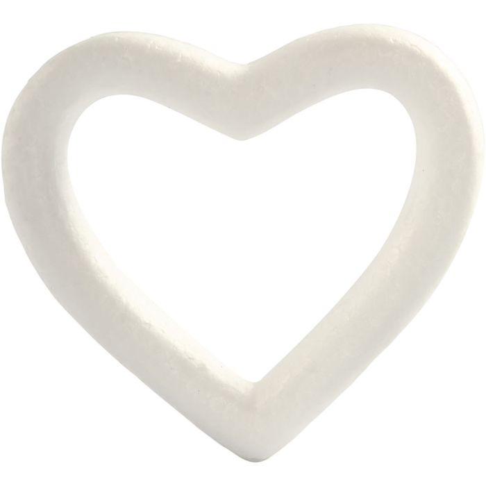 Heart, H: 12,5 cm, D. 2,5 cm, W: 13,5 cm, white, 1 pc