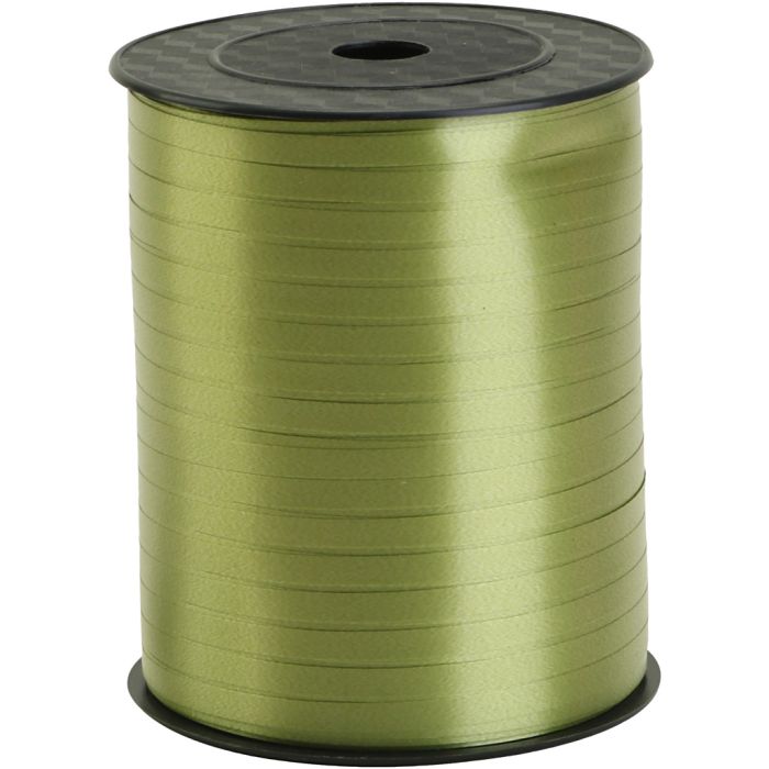 Curling Ribbon, W: 5 mm, lime green, 400 m/ 1 roll
