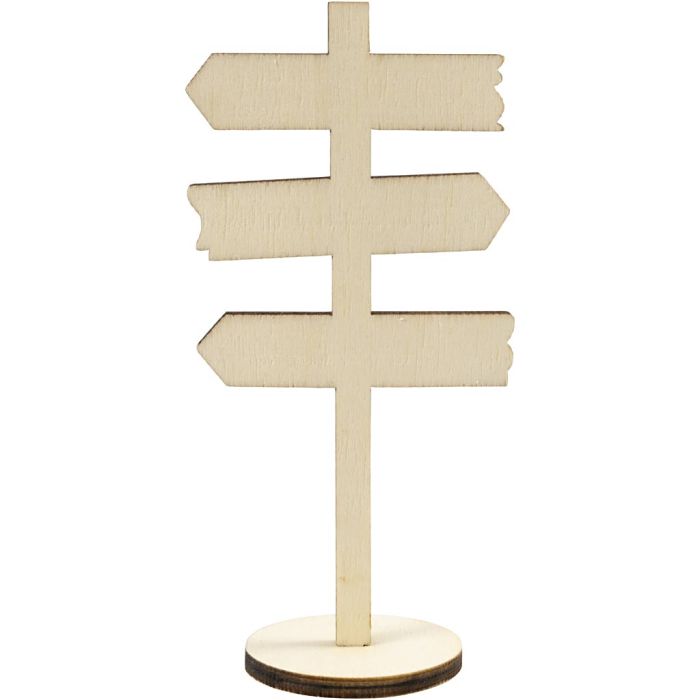 Standing signpost, H: 12 cm, W: 6 cm, 1 pc
