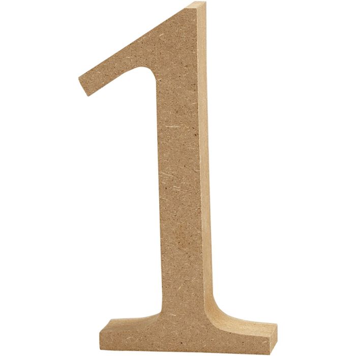 Number, 1, H: 13 cm, thickness 2 cm, 1 pc