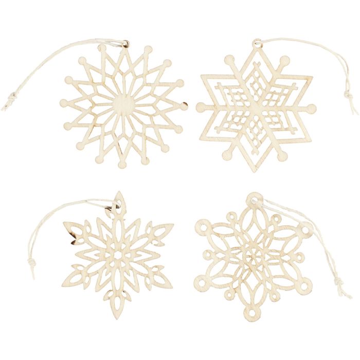 Ornaments, dia. 7 cm, thickness 0,3 cm, 8 pc/ 1 pack