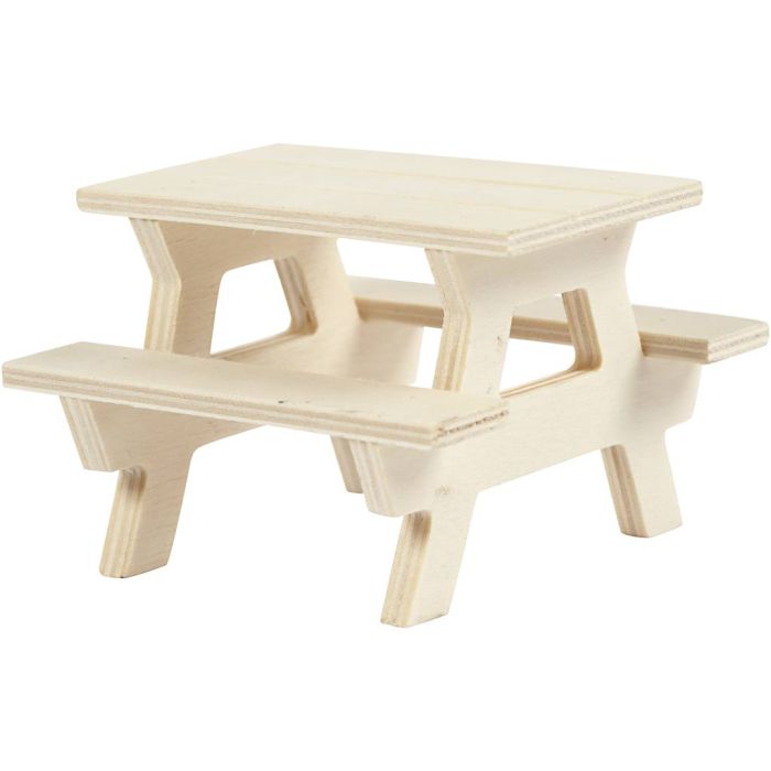Picnic Bench, H: 5,5 cm, L: 8 cm, W: 8 cm, 1 pc