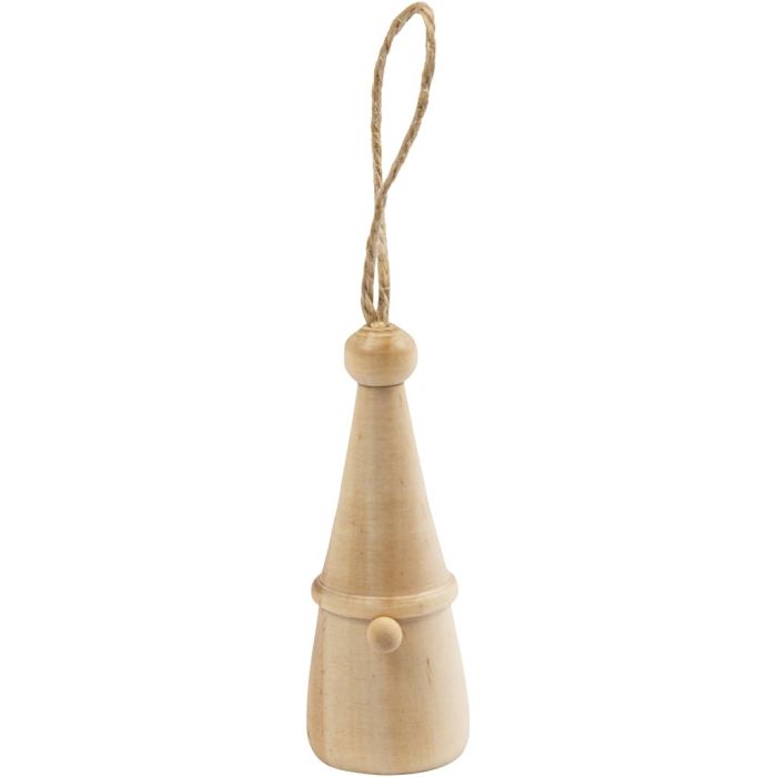 Scandinavian Santa Gnome, H: 6 cm, dia. 2,5 cm, 1 pc
