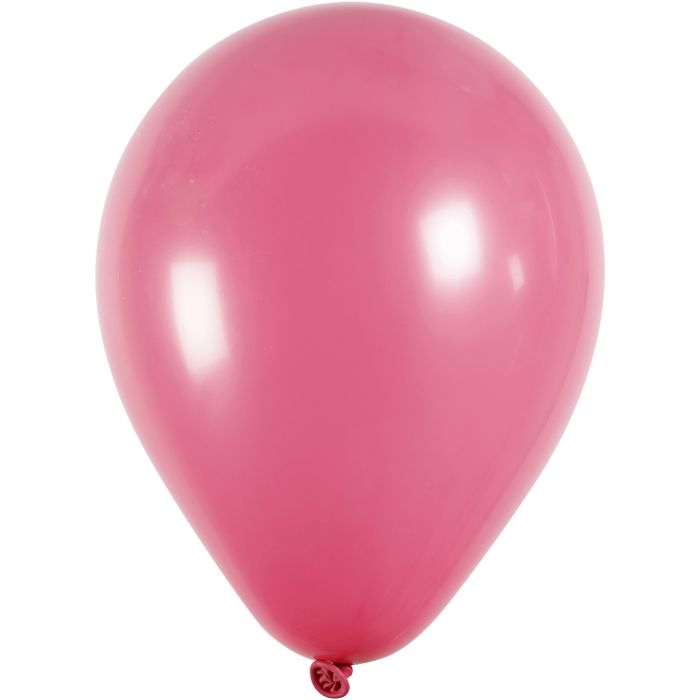 Balloons, dia. 23 cm, round, dark pink, 10 pc/ 1 pack