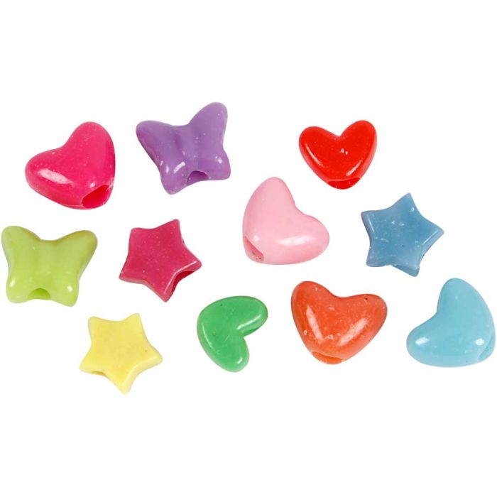 Novelty Beads, dia. 10 mm, hole size 3,5 mm, 65 g, 125 ml/ 1 pack