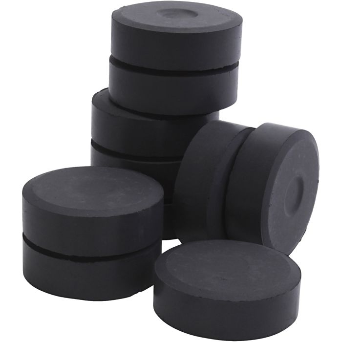 Tempera watercolour paints, H: 19 mm, dia. 57 mm, black, 10 pc/ 1 pack