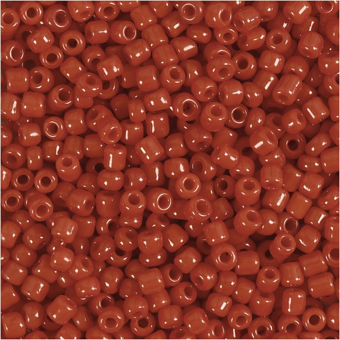 Rocaille seed beads, dia. 3 mm, size 8/0, hole size 0,6-1,0 mm, dark red, 500 g/ 1 pack