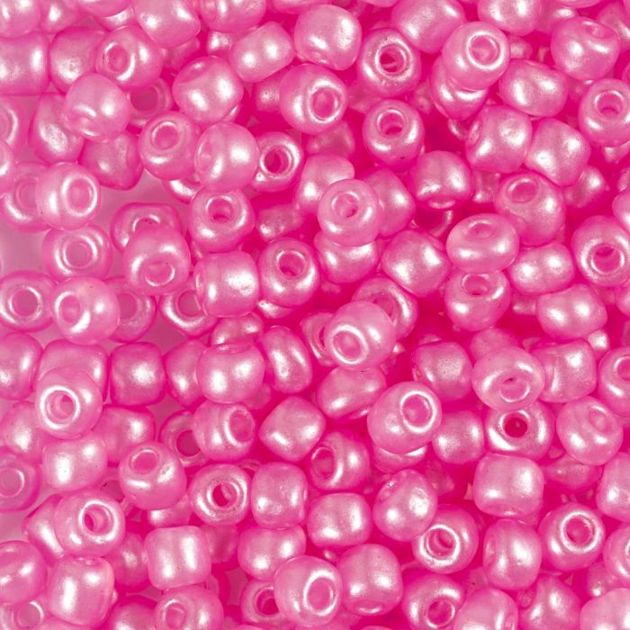 Rocaille seed beads, no. 6/0, dia. 4 mm, hole size 0,9-1,2 mm, light red, 25 g/ 1 pack