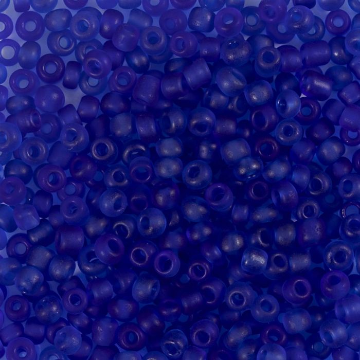 Rocaille seed beads, no. 8/0, dia. 3 mm, hole size 0,6-1,0 mm, cobalt blue, 25 g/ 1 pack