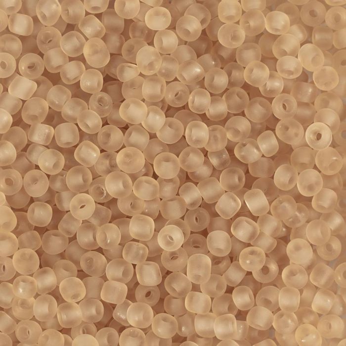 Rocaille seed beads, no. 8/0, dia. 3 mm, hole size 0,6-1,0 mm, peach ceter, 25 g/ 1 pack