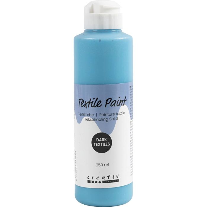 Textile Paint, opaque, turquoise blue, 250 ml/ 1 bottle