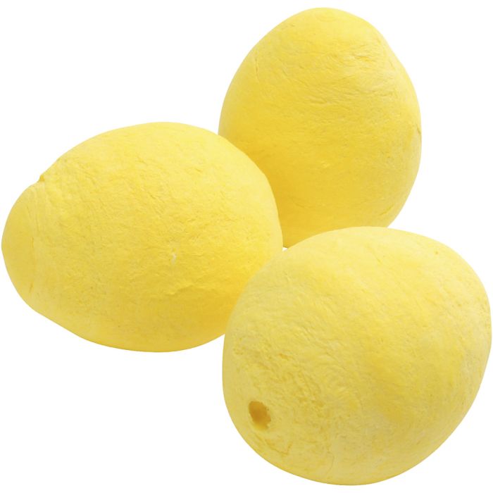 Compressed Cotton Eggs, size 28x40 mm, yellow, 50 pc/ 1 pack