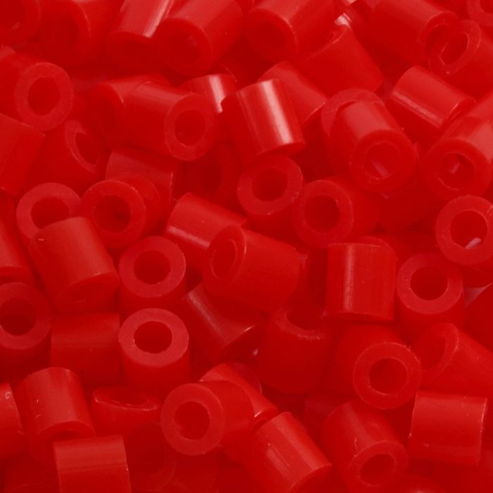 Fuse Beads, size 5x5 mm, hole size 2,5 mm, medium, light red (32225), 1100 pc/ 1 pack