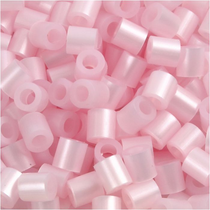 Fuse Beads, size 5x5 mm, hole size 2,5 mm, medium, rose mother-of-pearl (32259), 6000 pc/ 1 pack