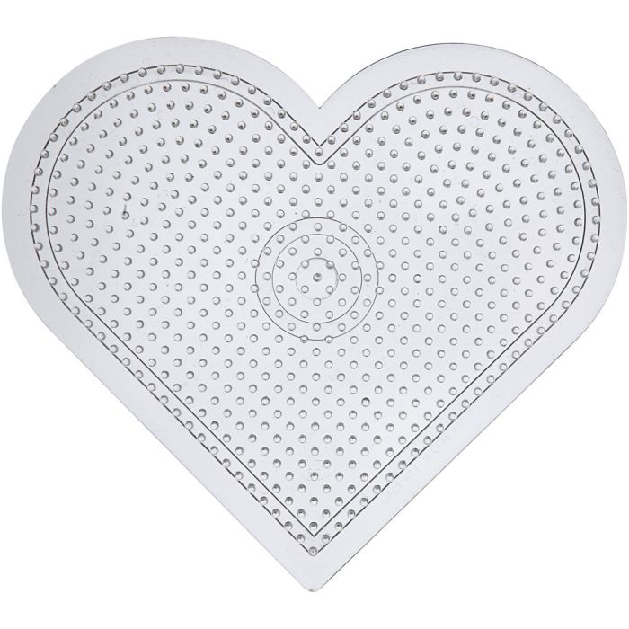 Peg Boards, heart, size 15 cm, medium, clear, 10 pc/ 1 pack