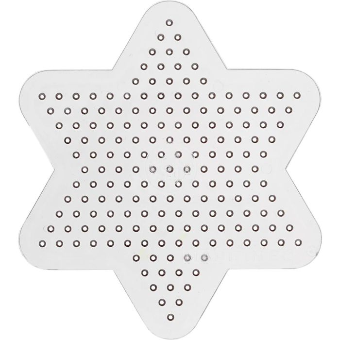 Peg Boards, small star, medium, size 9 cm, medium, transparent, 1 pc