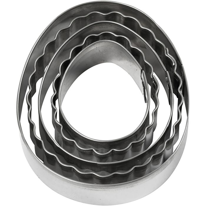 Cookie Cutters, egg, size 8 cm, 5 pc/ 1 pack