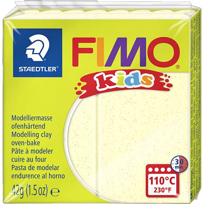 FIMO® Kids Clay, glitter, pearl yellow, 42 g/ 1 pack