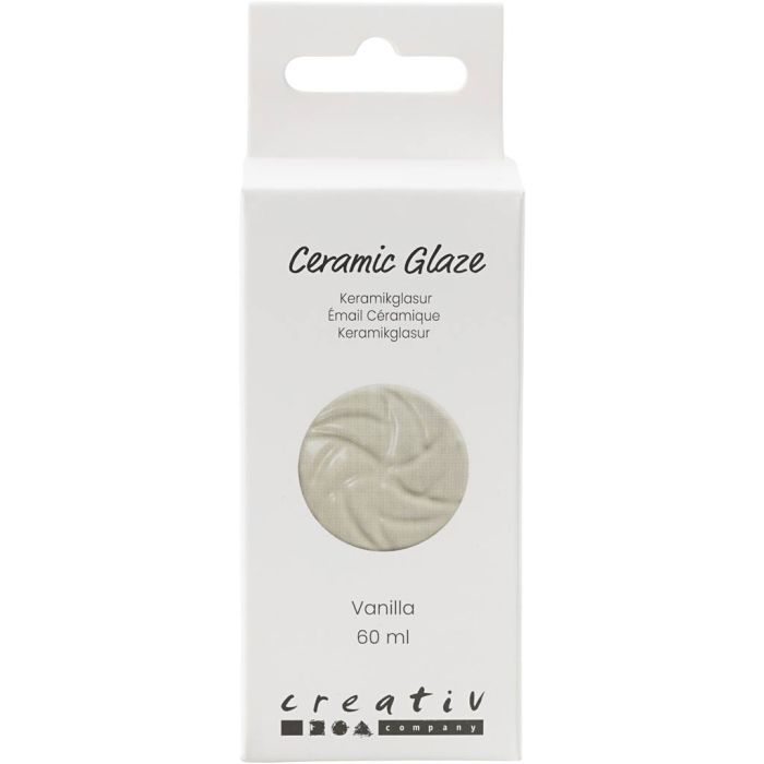 Ceramic Glaze, 984-1101 °C, opaque, vanilla, 60 ml/ 1 tub