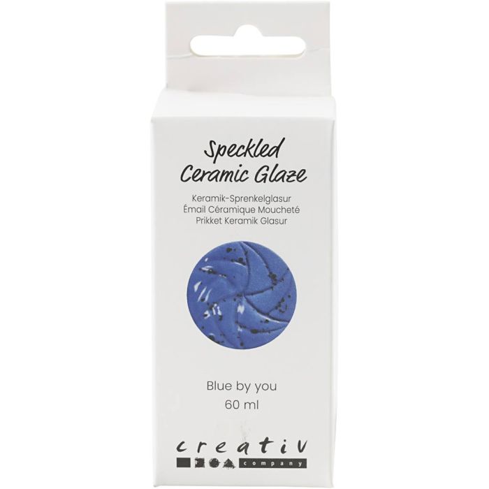 Speckled Ceramic Glaze, 999-1060 °C, opaque, blue by You, 60 ml/ 1 tub
