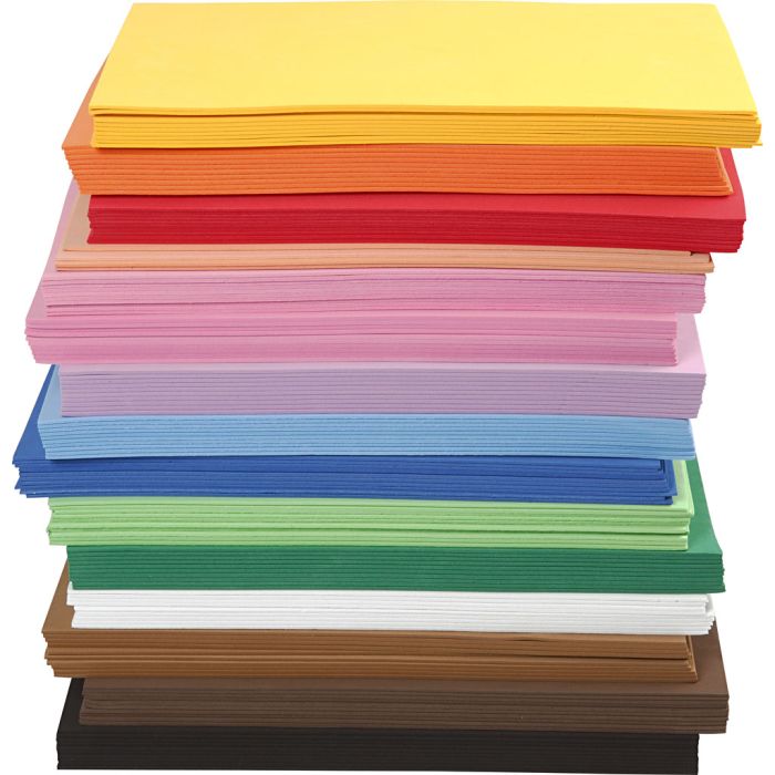 Foam Sheets, A4, sheet 210x297 mm, thickness 2 mm, 15x10 sheet/ 1 pack