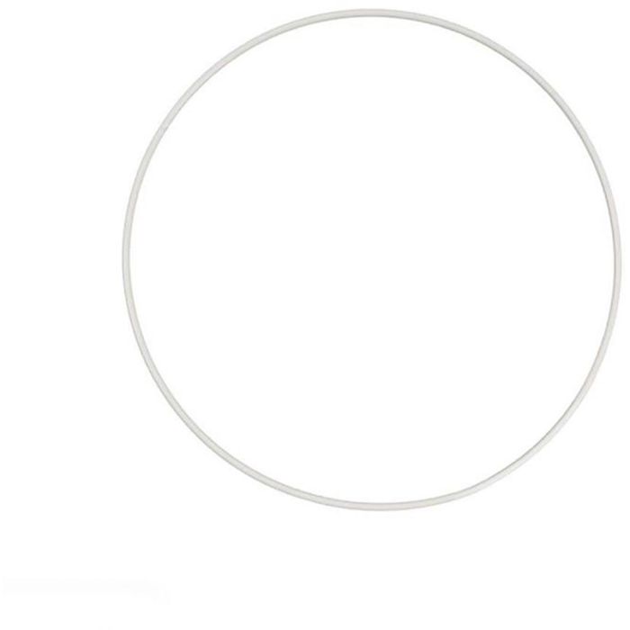 Bare metal circle, dia. 22 cm, white, 1 pc