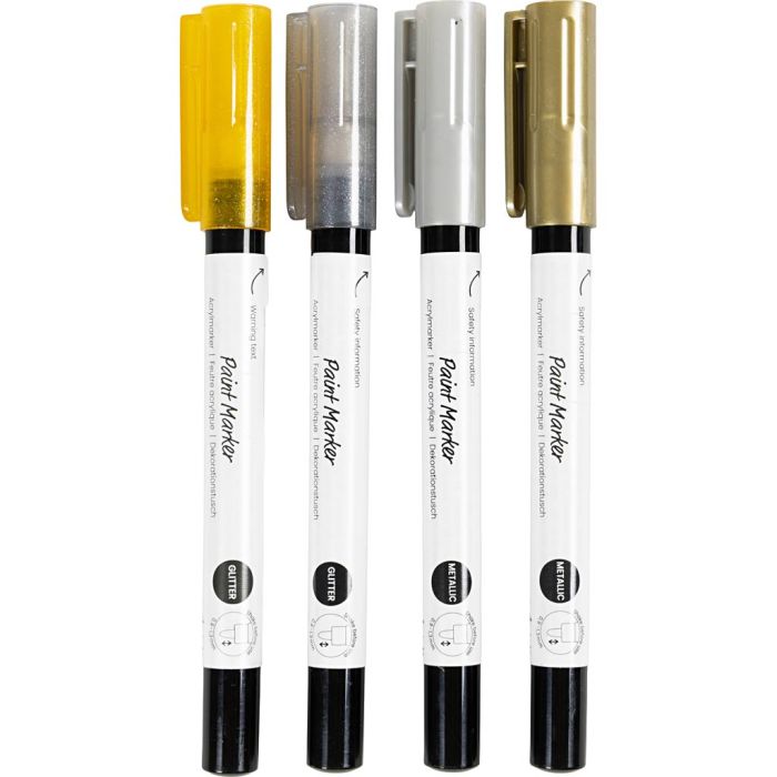 Decorative Marker, line 0,9-1,3 mm, Content may vary , 4 pc/ 1 pack