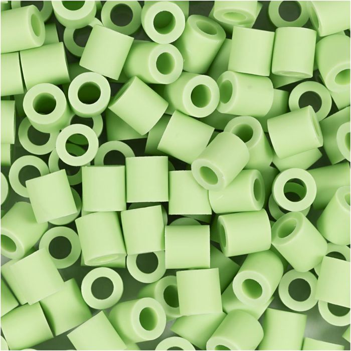NABBI BioBeads, size 5x5 mm, hole size 2,5 mm, medium, pastel green, 1000 pc/ 1 pack
