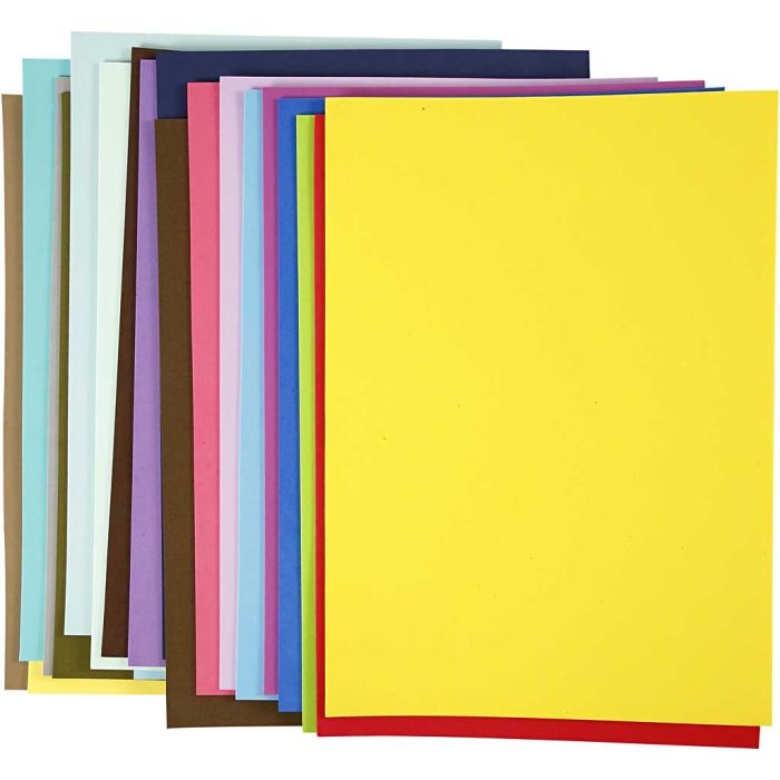 Foam Sheets, A3, sheet 297x420 mm, ca. 2 mm, 20 ass sheets/ 1 pack