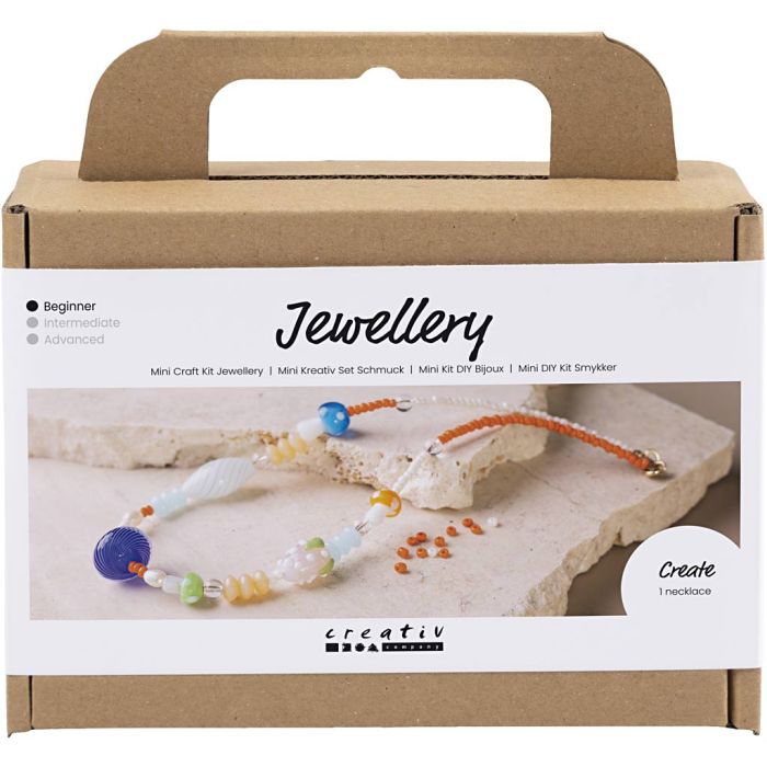 Mini Craft Kit Jewellery, Chunky Necklace, colorful, 1 pack