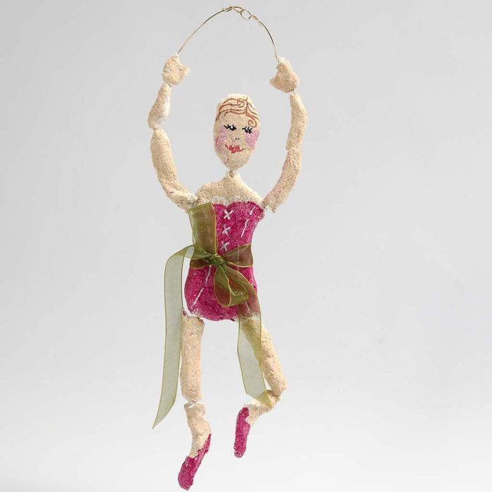 A Ballerina made from gold Bonsai Wire covered with Papier-mâché Pulp