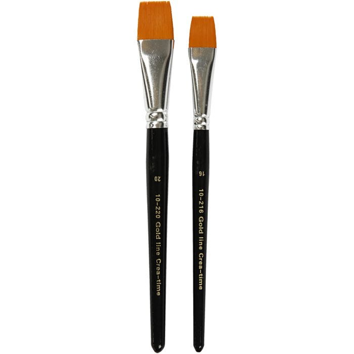 Nylon Brushes, no. 16+20, L: 19-20 cm, W: 17-24 mm, flat, 2 pc/ 1 pack
