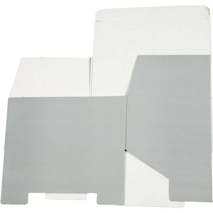 Cardboard Box, H: 10 cm, L: 22 cm, W: 15.5 cm, light grey, 1 pc