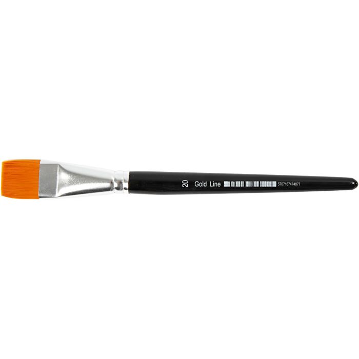 Nylon Brushes, no. 20, L: 21 cm, W: 24 mm, flat, 6 pc/ 1 pack