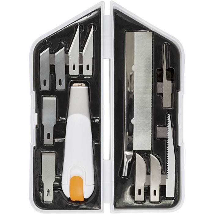 Knife, Chisel and Saw Set, L: 15 cm, W: 3 cm, 1 set
