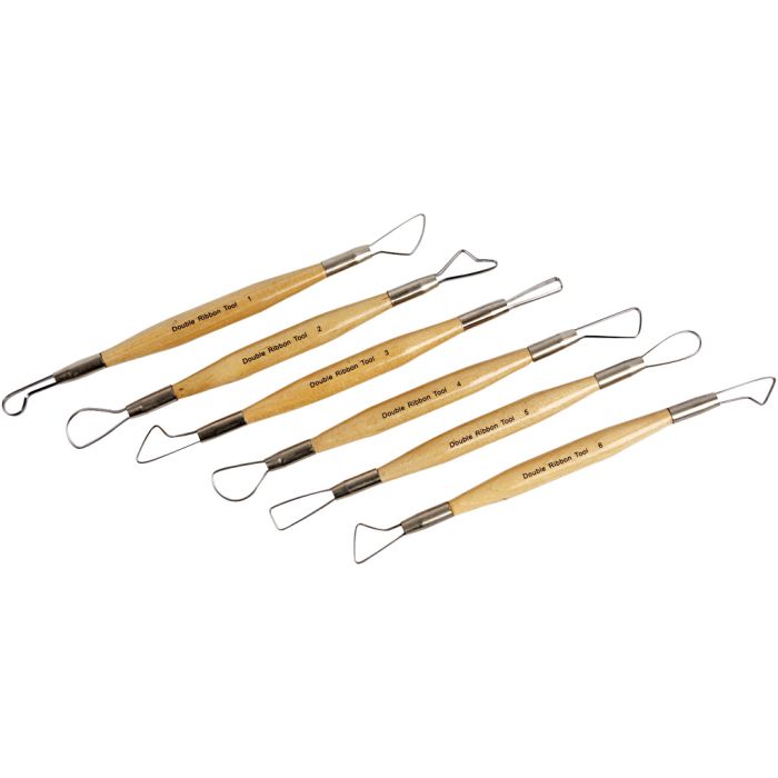 Clay Loop Tools, sharp edges, L: 20 cm, 6 pc/ 1 pack
