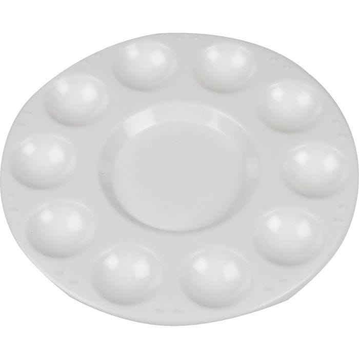 Palette , Round palette with 11 wells, dia. 17 cm, white, 10 pc/ 1 pack